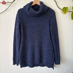 Hilary Radley Blue Turtleneck Sweater | Size Medium